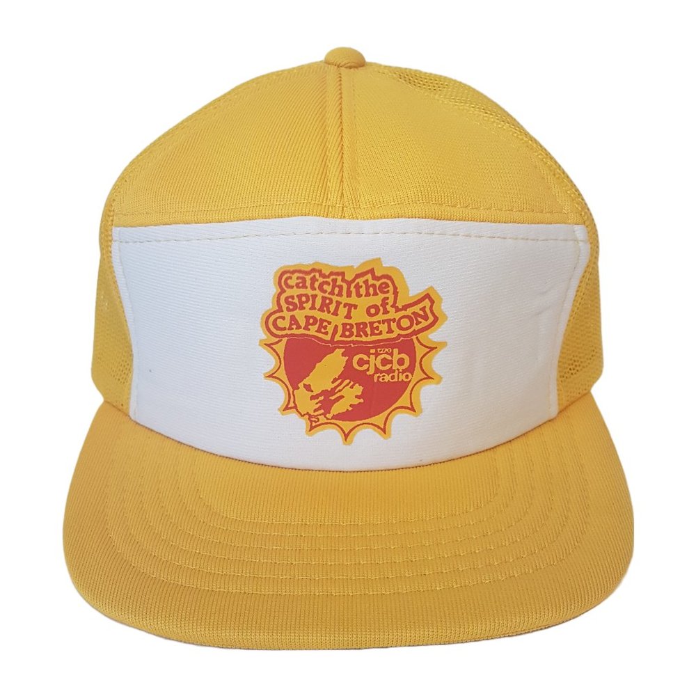 Vintage 80s CJCB RADIO Hat Cape Breton Nova Scotia Trucker Hat Maritimes Sydney